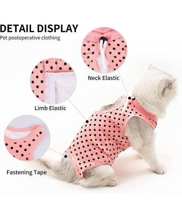 TORJOY Cat Professional Recovery Suit for Abdominal Wounds - Medium Wave Point | Anti-Licking, Breathable, E-Collar Alternative for Cats & Dogs - Buy Online on GoSupps.com