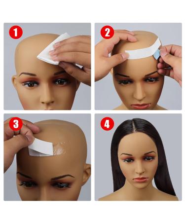 48 Stk Invisible Waterproof Double-Sided Adhesive Tape for Wigs - Strong Wig Fixing Tape | Extra-Strong Toupet Adhesive (Blue) - Buy Online on GoSupps.com