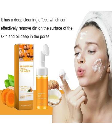 Turmeric Facial Cleanser Turmeric Face Wash Turmeric Kojic Acid Foaming Cleanser Brightening Foaming Face Wash Turmeric Foaming Facial Cleanser For face and body cleansing (1PC) - Buy Online on GoSupps.com