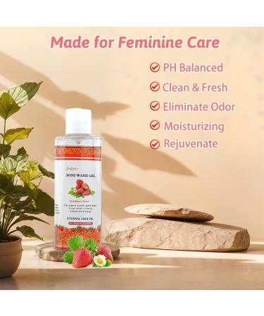 Yoni Wash for Women - pH Balanced Intimate Feminine Body Wash Moisturizing Strawberry Scent - Buy Online on GoSupps.com