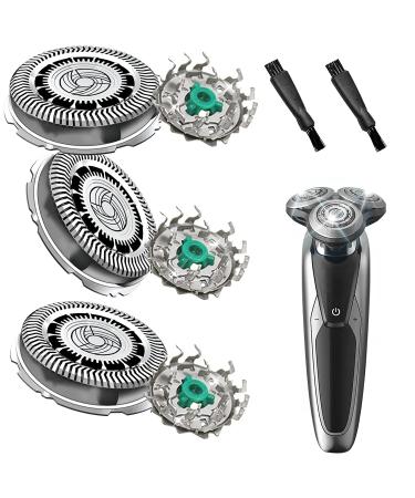 SH60/72 Replacement Heads Compatible with Philips Norelco 6000 Replacement Blades Electric Shavers Blades series 6000 S6810, S6820, S6850, S6880/81,OEM Upgraded Sh60 Replacement Shaver Heads 3Pack sh60 3 PACK