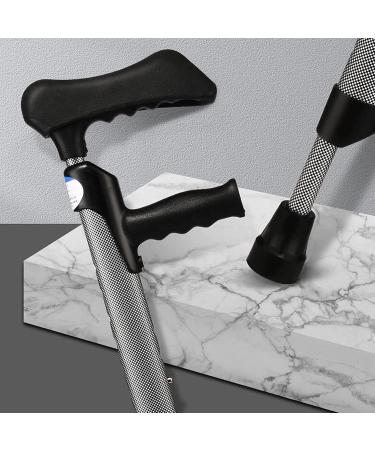 Adult Underarm Crutches Lightweight Adjustable Walking Cane Applicable Height 4' 5'' 6' Comfortable Underarm Pads Ergonomic Grip - Buy Online on GoSupps.com