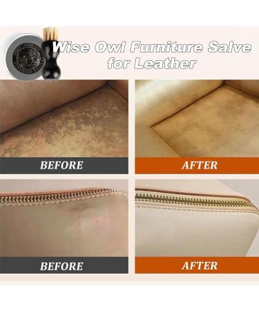 Premium 4oz Leather Furniture Salve & Brush | Restore & Protect Leather & Wood - Buy Online on GoSupps.com