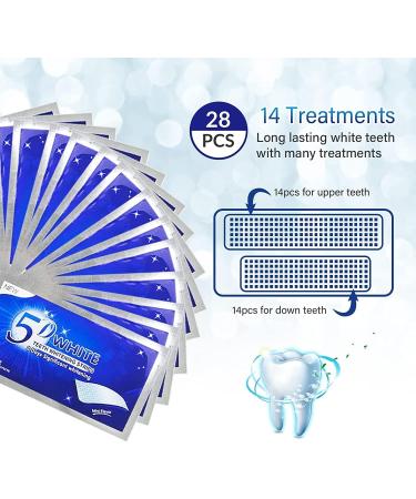 Bright White Teeth Whitening Strips - 28 Tooth Bleaching Stripes for Yellow Teeth with Mint Flavor - International Shipping Available - Buy Online on GoSupps.com