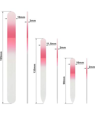 Double Sided Finger Nail Files - Mont Bleu Premium Set of 3 Glass Nail Files in Pouch - Genuine Czech Tempered Glass - Handmade gifts for mum - Washable Nail Files - Rescue Your Nails White Carnation - Buy Online on GoSupps.com