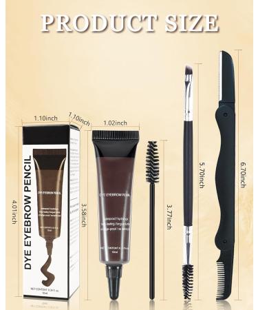 Waterproof Tinted Brow Gel - Blonde | Long-Lasting Transfer-Proof Mascara for Filling & Covering Gray | Fast Sculpt Eyebrow Tint with Brush & Razor - Buy Online on GoSupps.com