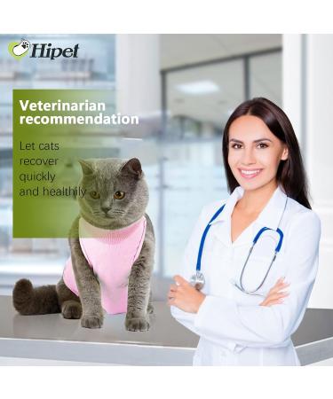 Buy Hipet Cat Surgical Recovery Suit - Anti-Licking Onesie for Abdominal Wounds | Replacement E-Collar for Cats (Small Pink) - Buy Online on GoSupps.com