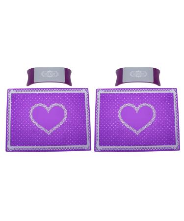 Nail Art Cushion Hand Pillow Nail Art Manicure Tools Nail Art Hand Rest for Home Use(purple)