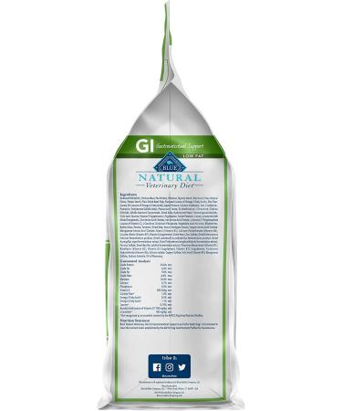 Blue Buffalo Natural Veterinary Diet GI Support Low Fat Whitefish Dog Food 6lb Pack - Wet and Dry Options - Buy Online on GoSupps.com