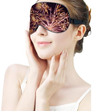 Fireworks Bloom Sleep Mask - Adjustable Strap, Blocks Light for Night Travel - Men & Women - Buy Online on GoSupps.com