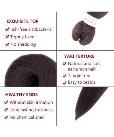 26 Inch Pre Stretched Braiding Hair Extensions - 8 Pack Crochet Braids - Premium Yaki Texture - Hot Water Setting - Long Length - Buy Online on GoSupps.com