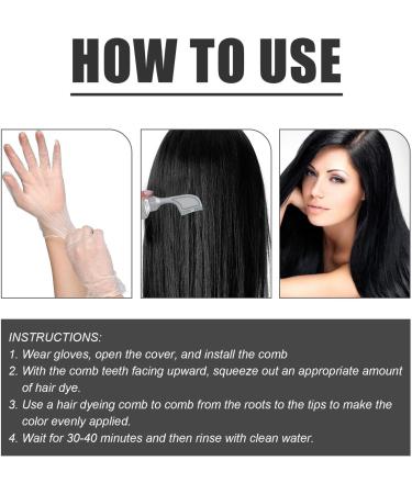 Black Brown Fruit Hair Wax Halloween Hair Coloring Cream Easy to Use Hair Root Dying Instant Coloring Hair Cream with Comb Fruit Essence Coloring Comb Natural Plant Fruit Hair Dye Cream - Buy Online on GoSupps.com