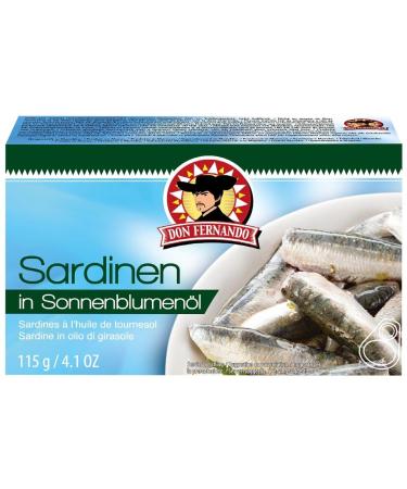 Generic Don Fernando Sardines in Sunflower Oil 115g Tender Sardines Fillets