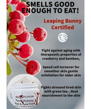Albertini Flawless Natural Hydrating Mask & Face Polish 2 oz | Cranberry Bamboo Antioxidant | International Shipping Available - Buy Online on GoSupps.com