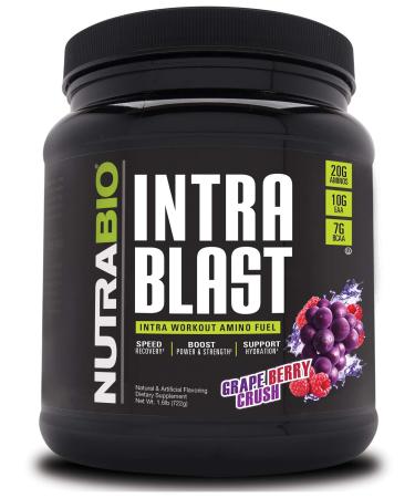 NutraBio Labs Intra Blast Intra Workout Amino Fuel Grape Berry Crush 1.6 lb (722 g) - Buy Online on GoSupps.com