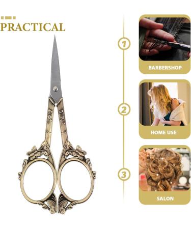 Compact Stainless Steel Beauty Scissors - Multi-Function Eyebrow & Nose Hair Scissors for Travel | Wear-Resistant & Portable - Buy Online on GoSupps.com