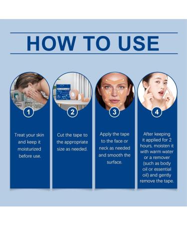 Face Lift Tape Roll Skin-Friendly Tape Roll For Face Lifting Skin Firming Tape Facial Tightening Waterproof Cloth Patches for Forehead Chin Cheeks And Around the Eyes - Buy Online on GoSupps.com