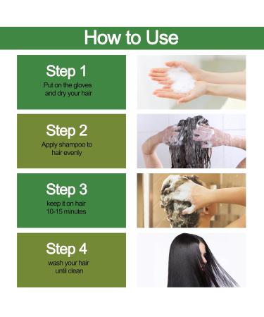 Black Hair Dye Shampoo - Instant Gray Hair Coverage | 3-in-1 Herbal Color Shampoo for Men & Women | Long Lasting 500ml - Buy Online on GoSupps.com