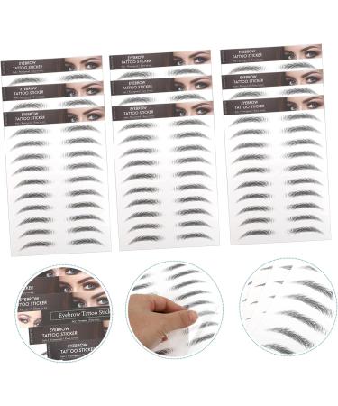 FOMIYES 10pcs Imitation Eco Eyebrow Sticker Stickers 4d Eyebrow Transfers Black Imitation Eyebrow - Buy Online on GoSupps.com