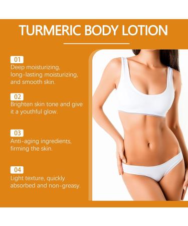 Vitamin C Turmeric Body Lotion Turmeric Body Lotion Deep Hydration Turmeric Body Treatment Lotion For Smooth Nourished & Moisturized Skin Repair Dry Skin (3) - Buy Online on GoSupps.com