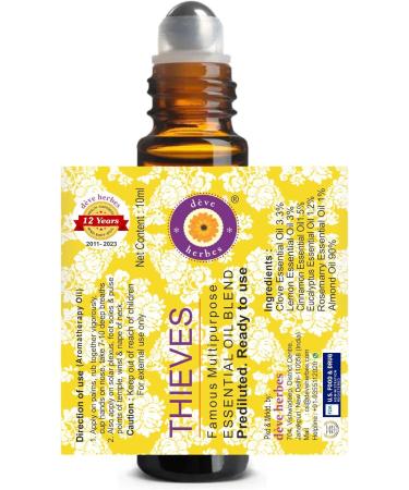 Deve Herbes Thieves Essential Oil Blend 30ml & Pre-Diluted Roll-On 10ml | Multipurpose Aromatherapy for Global Shipping - Buy Online on GoSupps.com