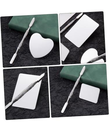 VILLCASE 3 Sets Ring Palette - Nail Art Display & Mixing Kit | Mini Stainless Steel Nail Accessories 7.6x5.1cm - Buy Online on GoSupps.com