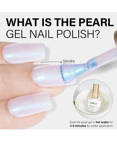 AILLSA Pearl Gel Nail Polish - Chrome Mermaid & Iridescent Shimmer - Soak Off UV Gel for DIY Manicure & Holiday Gifts - 0.27 Fl Oz - Buy Online on GoSupps.com