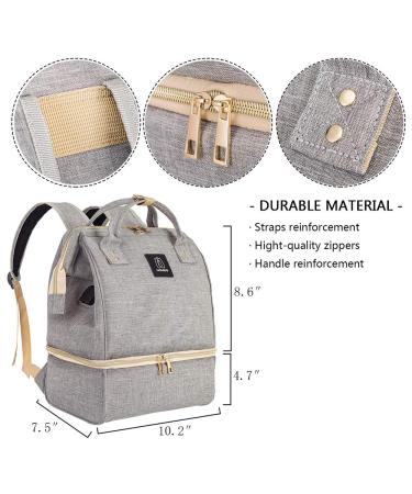 Double Layer Breast Pump Backpack with Cooler & Moistureproof Bag - Grey, USB Charging Port - Ideal for Outdoor Working Moms - Buy Online on GoSupps.com