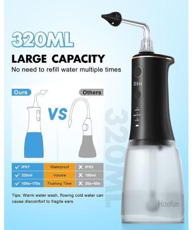 Electric Ear Cleaner Wax Removal Kit with 3-Hole Spray Nozzle - Safe & Effective Ear Irrigation Flushing System for Adults - IPX7 Water Resistant Pulse Ear Cleaning Tool - Buy Online on GoSupps.com