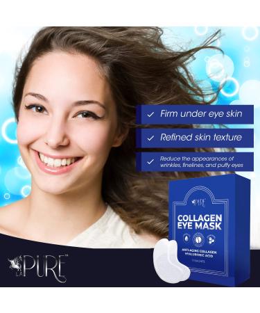 LA PURE Luxury Collagen Eye Mask - Hyaluronic Acid Dark Circles & Under Eye Bags Treatment (15 Pairs) - Buy Online on GoSupps.com