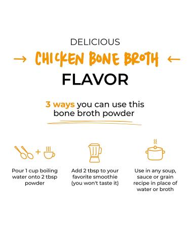 Bluebird Provisions Bone Broth - Natural Chicken Flavor Bone Broth Powder - Gut-Healing Bone Broth For Sipping & Cooking - Zero-Additives Bone Broth With Natural Electrolytes (200 Grams Pack) 7.05 Ounce (Pack of 1) - Buy Online on GoSupps.com