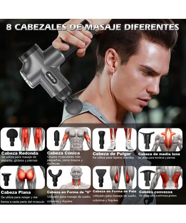 Wireless Massage Gun with 8 Heads & 30 Speeds Deep Tissue Muscle Relief Device - Buy Online on GoSupps.com