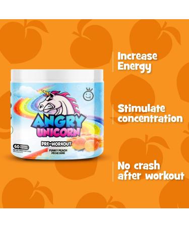 Yummy Sports Pre-Workout Powder for Women & Men - Dynamic Workout Supplements Powder for Clean Energy Boost Endurance and Focus - Preworkout Energy Drink Powder for Sports Gym Physical Training Mobility - 270G 60 servings - Funky Peach Flavor - Buy Online on GoSupps.com