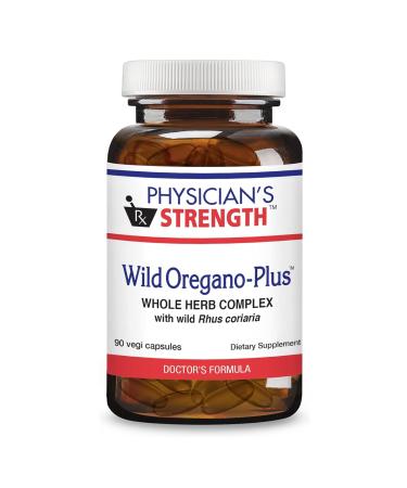 Physician's Strength Wild Oregano-Plus - 90 Capsules - Supports Healthy Immune System Digestion & Bones and Joints - Non-GMO - 90 Servings