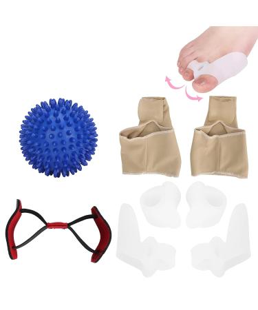 Hallux Valgus Corrector Set | Toe Separator Correction Pad with Massaging Ball - 5PCS Foot Care Tool - Buy Online on GoSupps.com