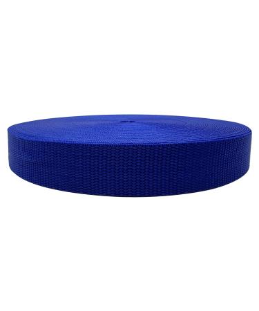 DYA 1 Inch Polypropylene Webbing for Crafting DIY Gear Repair Indoors and Outdoors 10, 25 & 50 Yards royal blue 1'' x25 yard