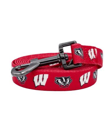 Wisconsin Badgers Collars and Leashes | Officially Licensed | Fits All Pets! (6 Foot Leash)