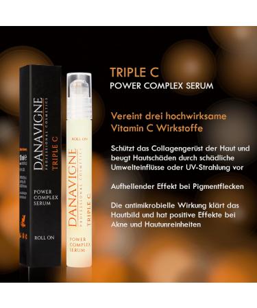 Danavigne Triple Power Vitamin C Serum Roll-On | Anti-Aging Skincare for Men & Women | Made in Germany - Boost Radiance & Reduce Fine Lines - Buy Online on GoSupps.com