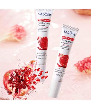 Brightening Eye Cream Hydrating Pomegranate Natural Ingredients Moisturiser for Dark Circles and Puffy Eyes Tightener Under Eye Repair Cream Eye Bags Remover Wrinkle Filler Eye Serum(20g) - Buy Online on GoSupps.com
