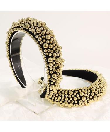 scicent Hairband Wide Headbands Bling Beaded Pearls Embellished Hair Band for Party Glitter Sparkling Head Bands for Women and Girls Fashion Padded Head Hoop for Ladies - 28817 - Buy Online on GoSupps.com