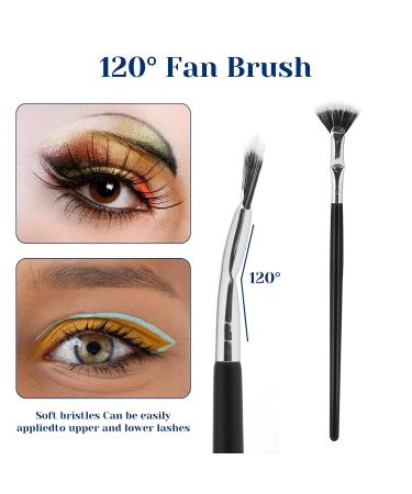 4PCS Mascara Fan Brush Set - Multifunctional Clump Eyelash Comb & Separator for Perfect Lashes | Scalloped Folding Lash Wand Tool for Upper & Lower Lashes - Buy Online on GoSupps.com
