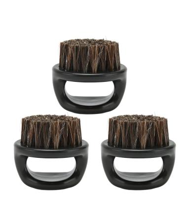 Beard Brush for Men Shaving Brush Burr-Free Round Handle Comfortable with Practical Facial Beard Cleaning Shaving Brush 3-Piece