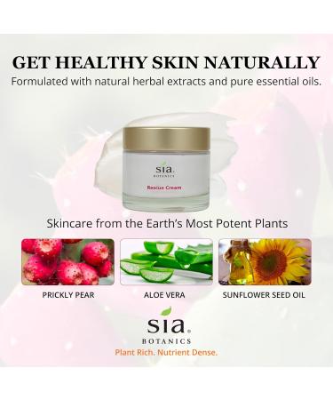Buy Rescue Face Cream 65g - Natural Facial Moisturizer with Prickly Pear Aloe Vera & Green Tea | Botanical Skincare for Women - International Shipping Available - Buy Online on GoSupps.com