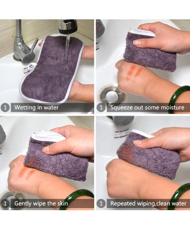 Buy Kinhwa Microfiber Makeup Remover Cloths - 6 Pack Ultra Soft & Reusable (15x30cm) - Perfect for Face Cleansing - Purple - Buy Online on GoSupps.com