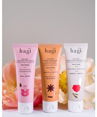 Hagi Berry Lovely Natural Hand Cream for Dry Skin | Inulin | Panthenol | Red Fruit Extract | Strawberry Extract | Raspberry Extract | Blackberry Extract | Nourishing | 50ml - Buy Online on GoSupps.com