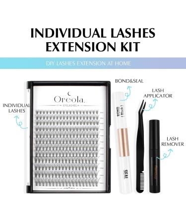 Oreola 228PCs Single Eyelashes Set - DIY Eyelash Extensions Kit with Applicator | 0.07d Thickness 8-15mm Clusters for Stunning Lashes at Home - Buy Online on GoSupps.com