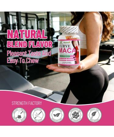 Wins Town Curve Maca Gummies, Premium Maca Root, Vitamin Supplement for Body Wellness, Energy & Hip Curves, 60 Count - Buy Online on GoSupps.com