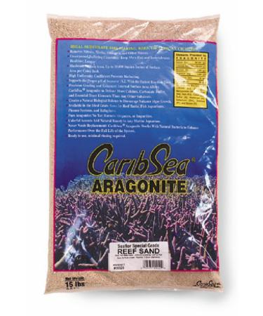 Carib Sea ACS00020 Aragonite Reef Sand for Aquarium 15-Pound