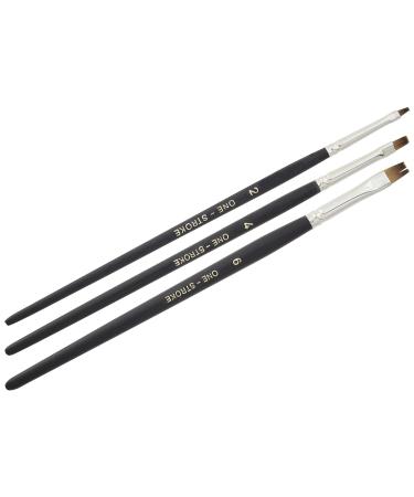 Nailart One Stroke Brush Set - Fine Hair Studio Quality - Pack of 3 | International Shipping Available - Buy Online on GoSupps.com