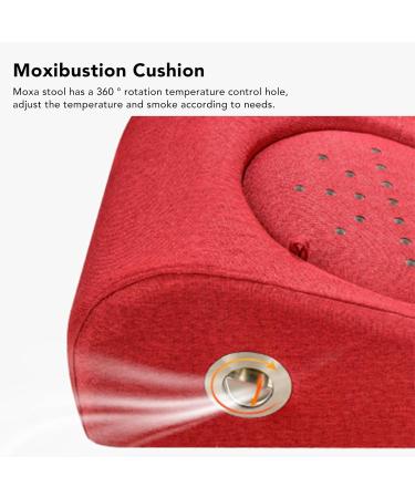 Moxibustion Cushion Set - Linen Sponge Filling Smoke Protection Slopes Easy to Clean Red Shockers for Stomach Relief | International Shipping - Buy Online on GoSupps.com